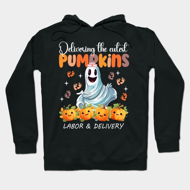 Delivering The Cutest Pumpkins Labor and Delivery Nurse Halloween Hoodie by AlmaDesigns